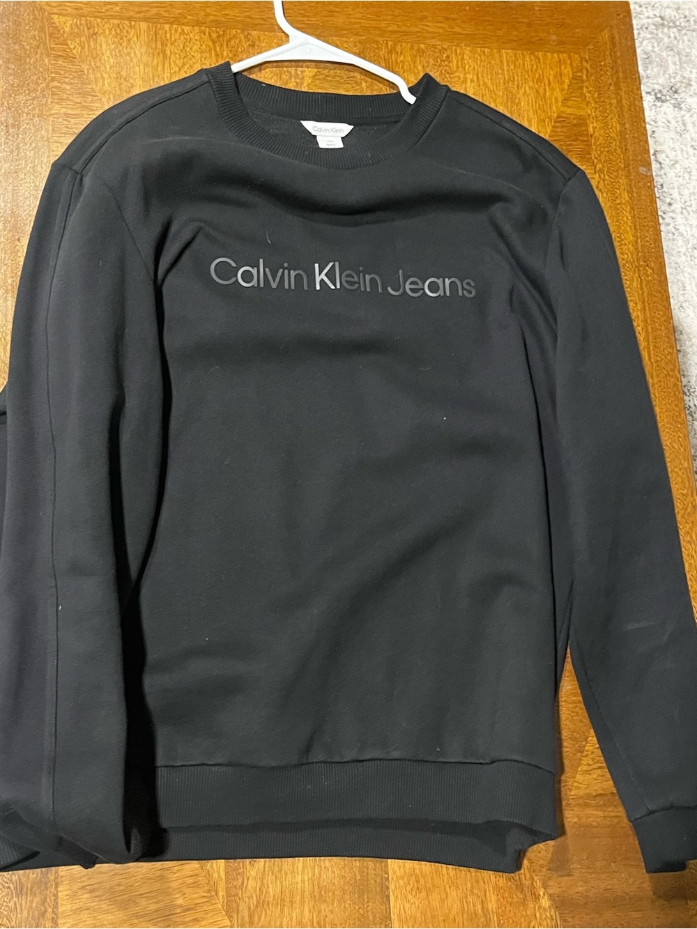 Calvin Klein Black Cotton Sweater – Men’s Large – Classic Knit